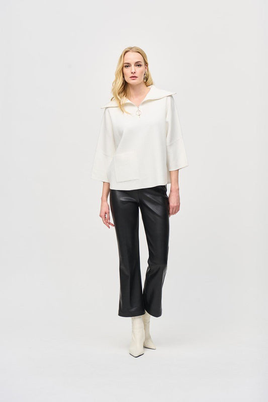 Joseph Ribkoff Leatherette Flared Pull-On Pants 243260