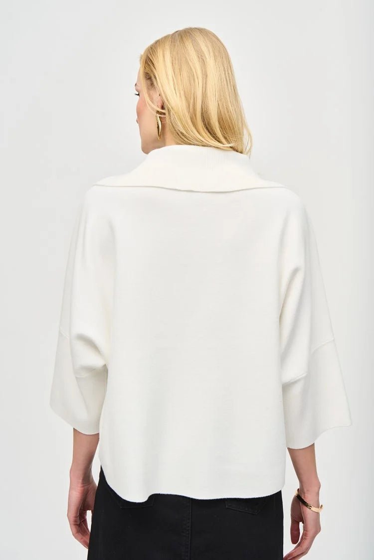 Joseph Ribkoff Jacquard Zipped Collar Sweater 243954