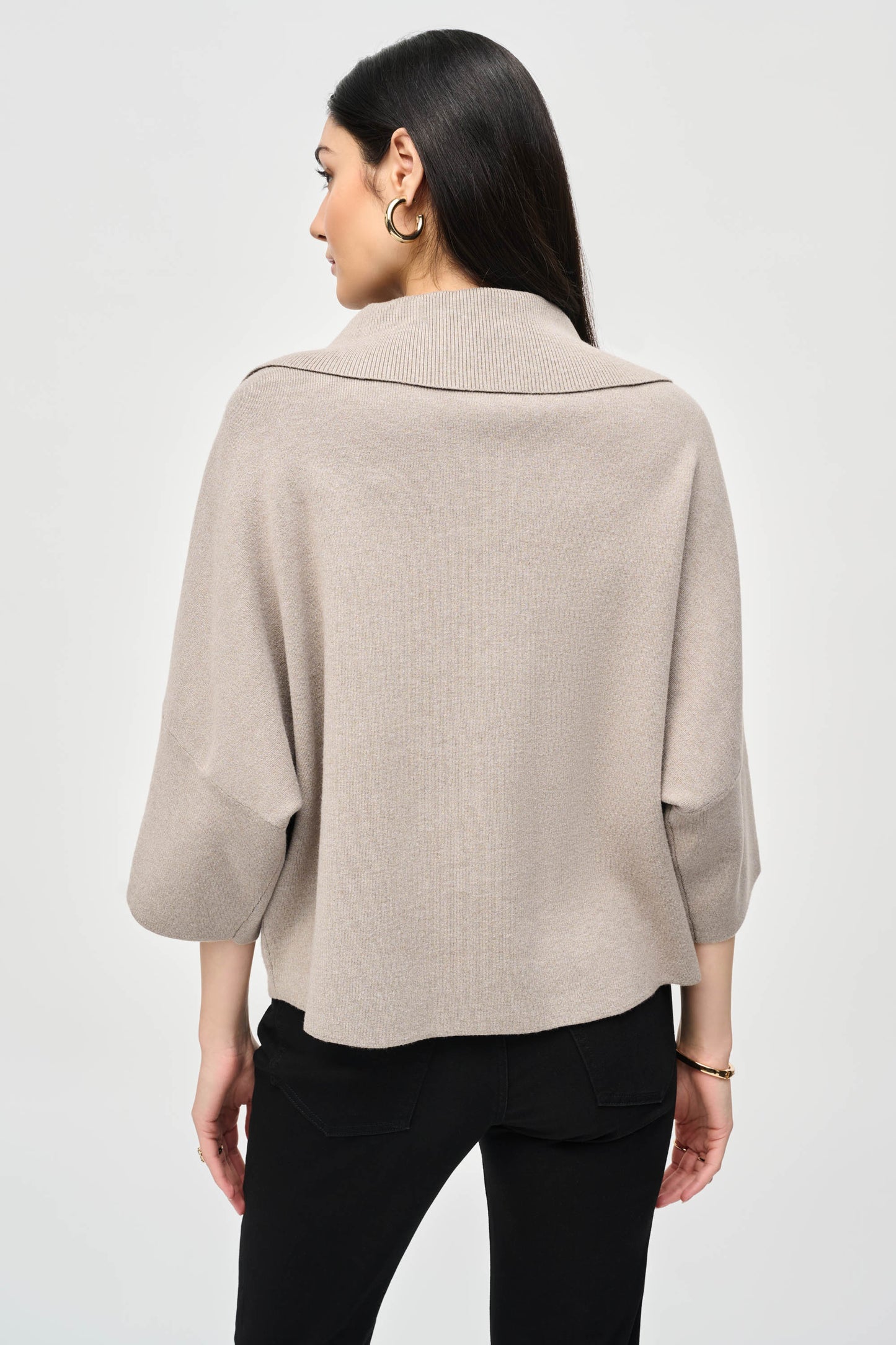 Joseph Ribkoff Jacquard Zipped Collar Sweater 243954