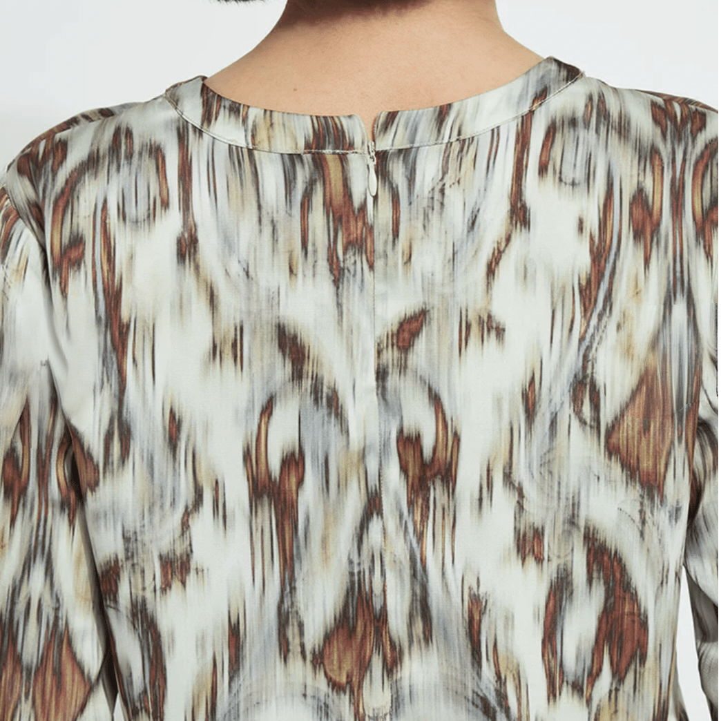 Lysse Tanni Crew Neck Blouse in Woodland Paisley