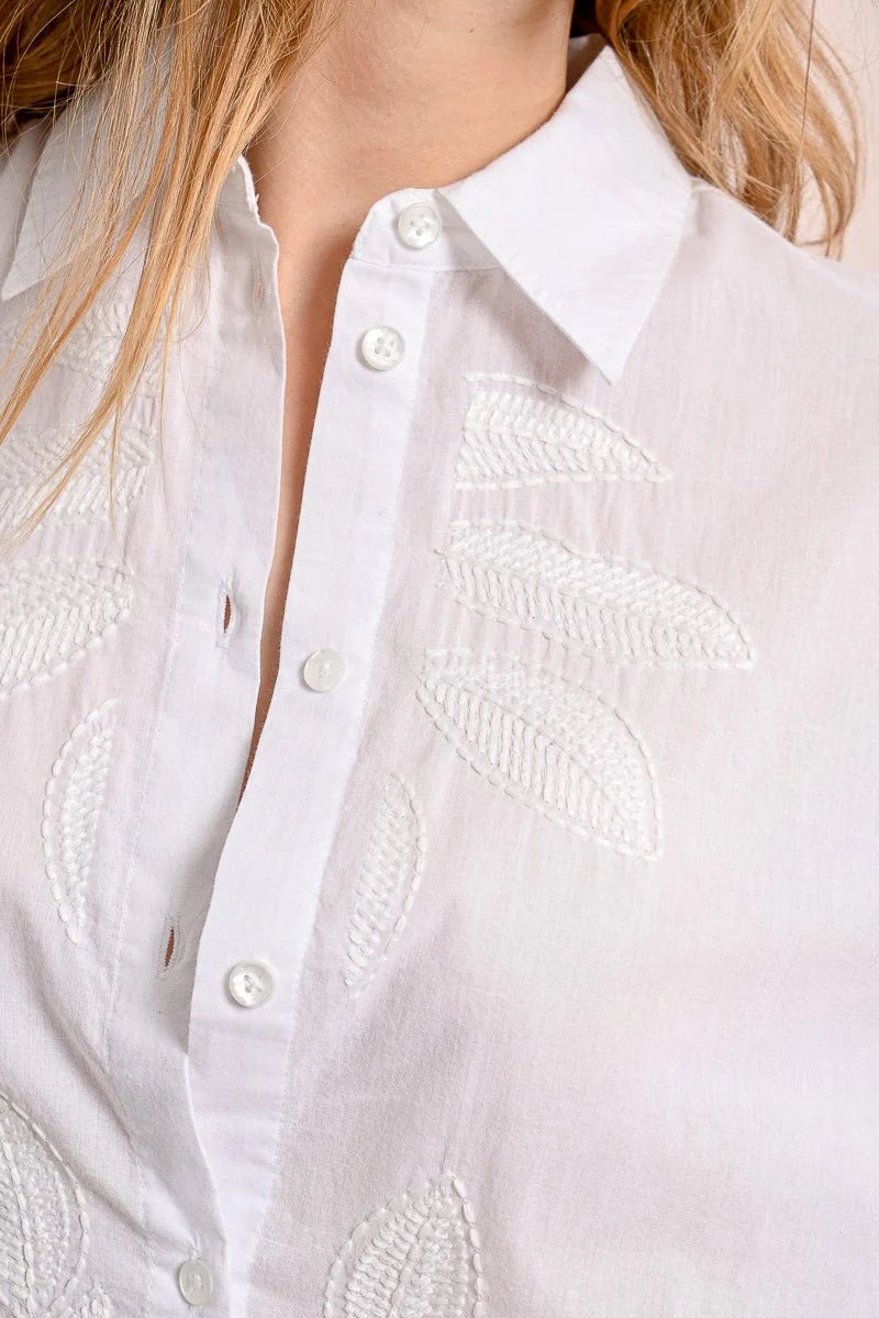 Molly Bracken White Embroidered Shirt