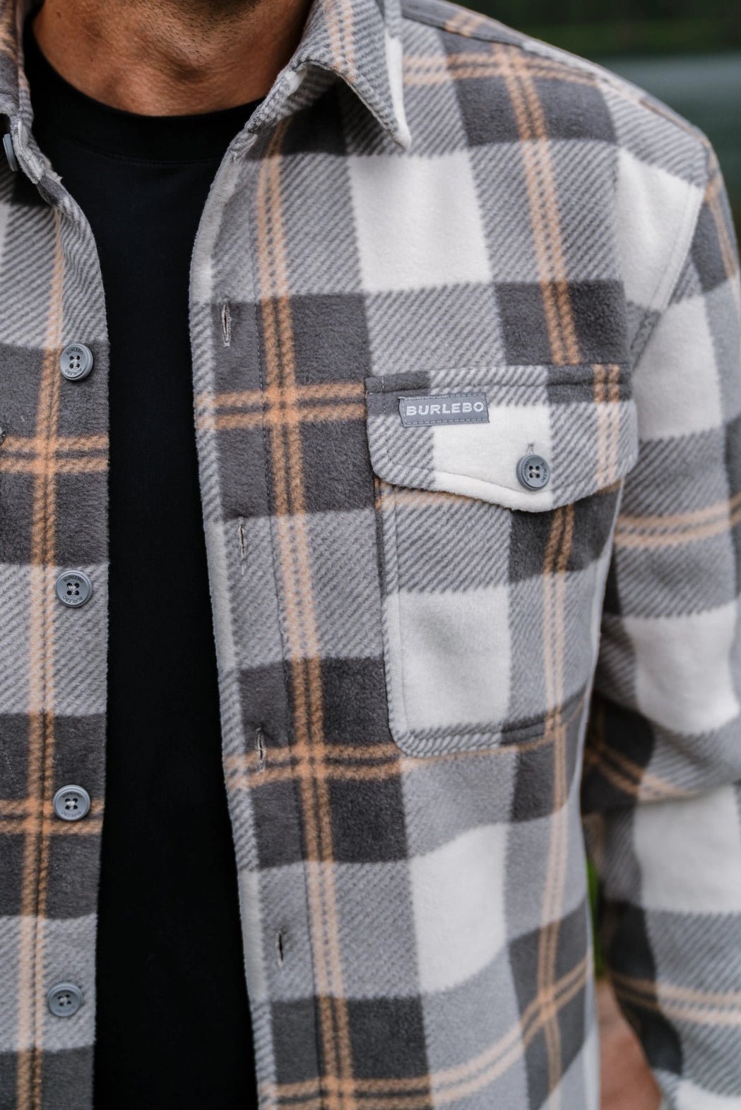 BURLEBO Coyote Plaid Shacket