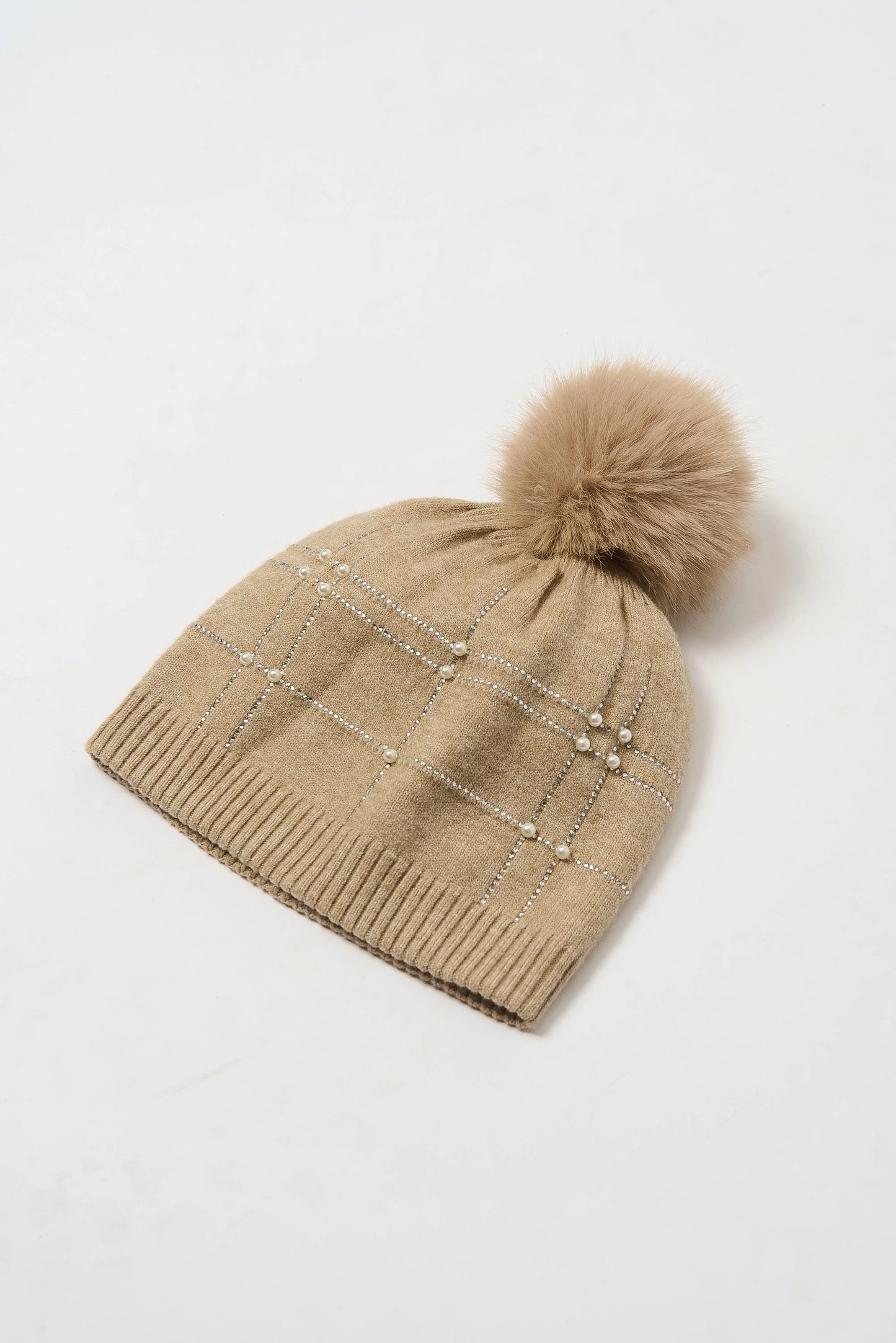 Joseph Ribkoff Faux Fur Pompom Hat 253969