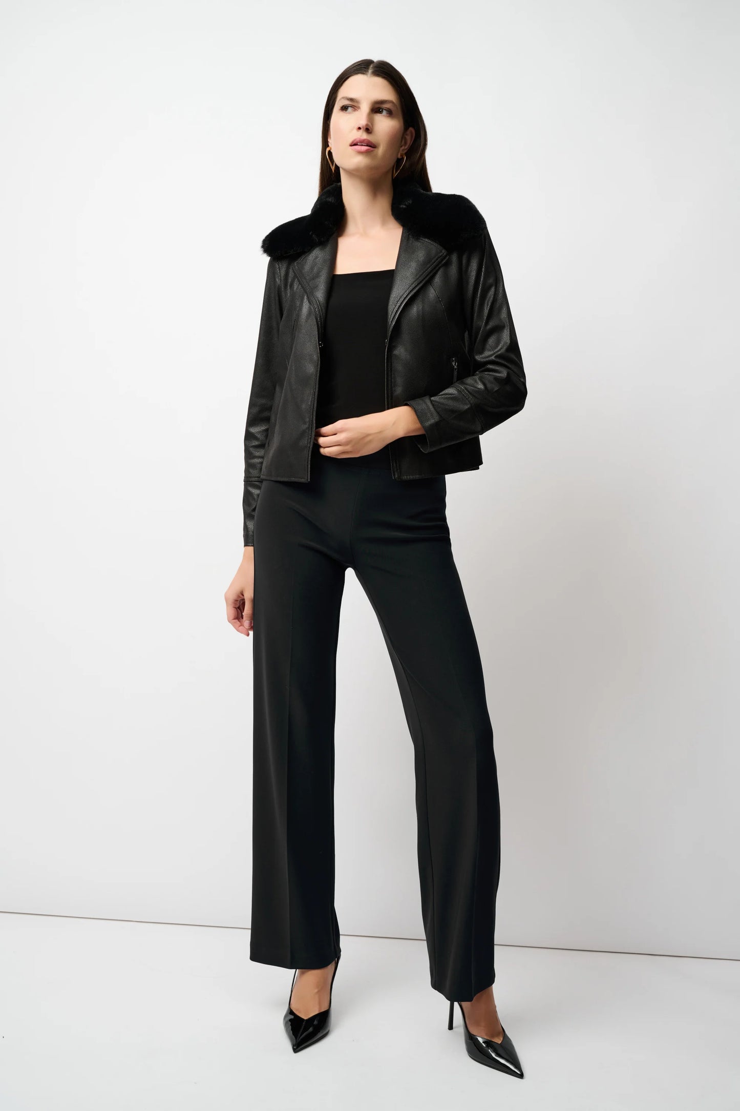 Joseph Ribkoff Classic Wide Leg Pant Core Black 153088NOS