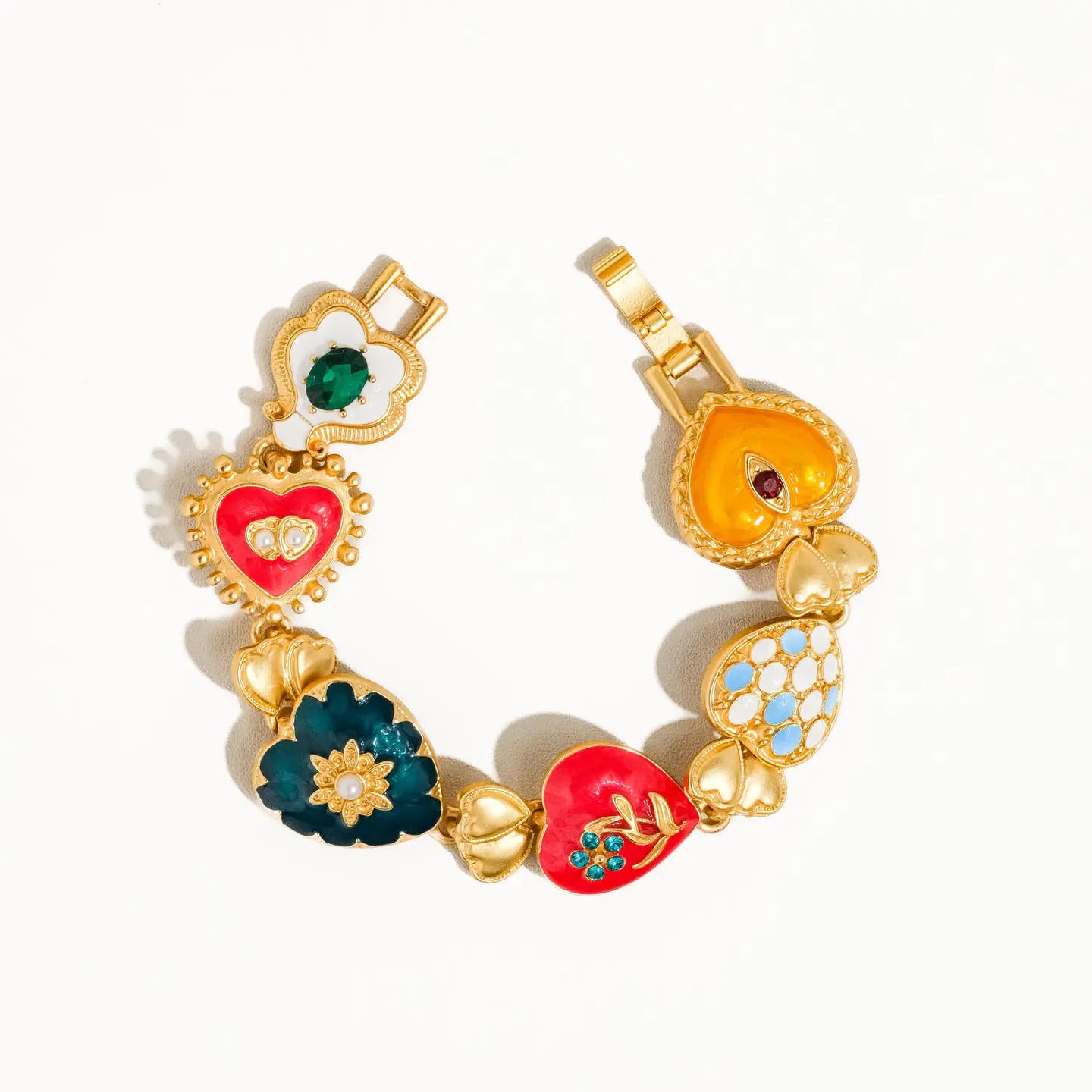 Flanerie Elysian 18K Boho Baroque Heart Bracelet