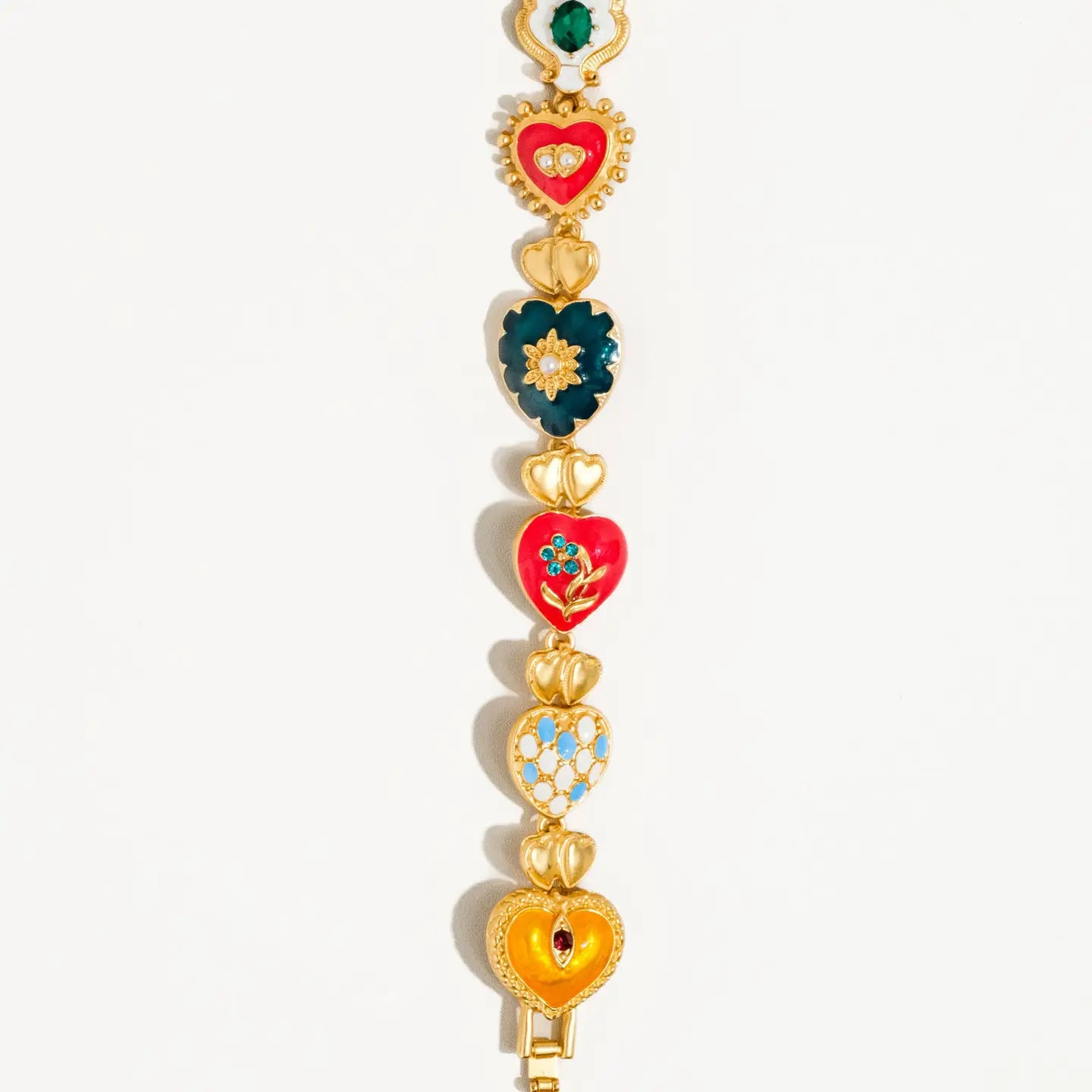 Flanerie Elysian 18K Boho Baroque Heart Bracelet