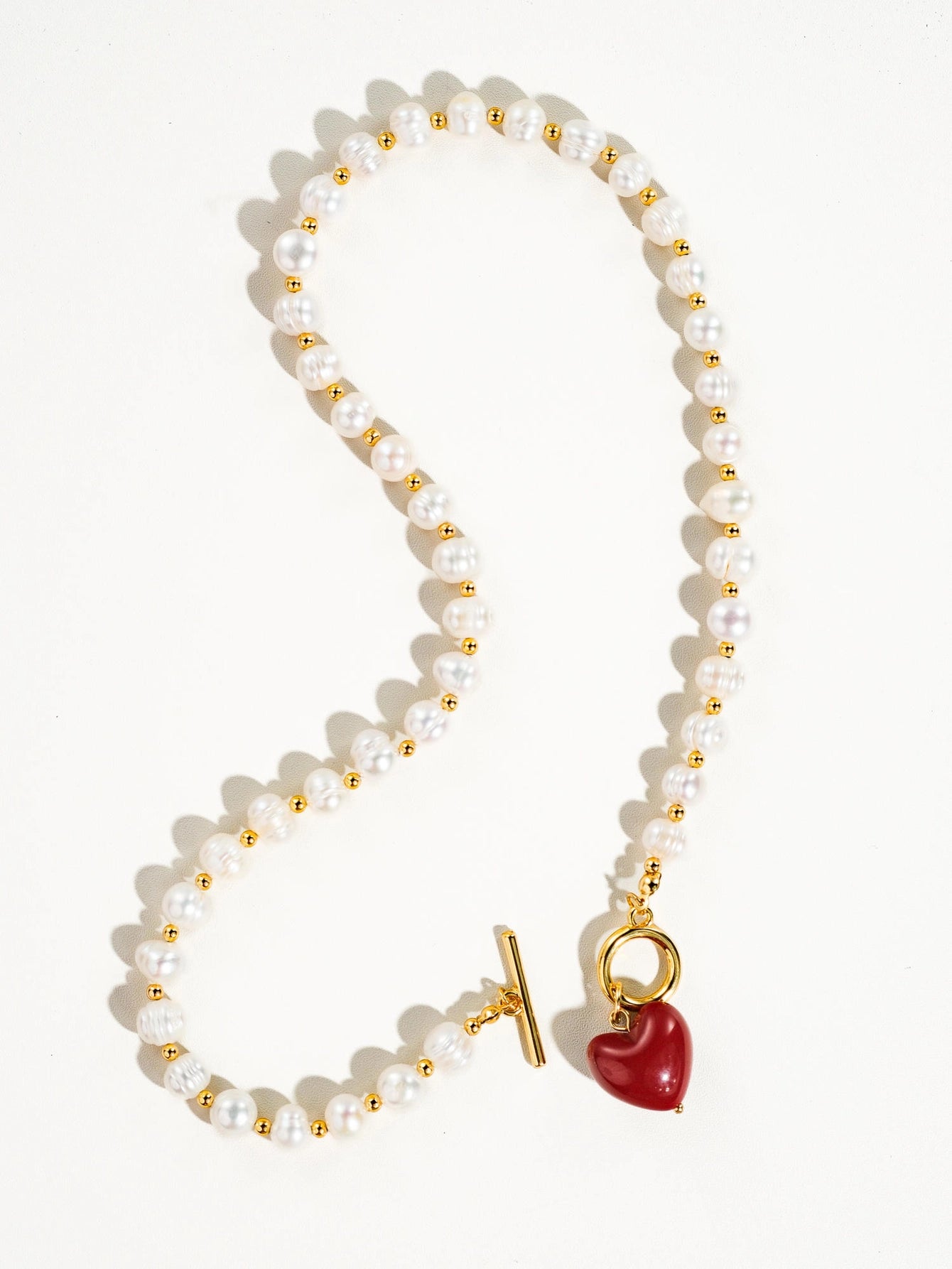 Flanerie Wren Natural Pearl Heart Necklace