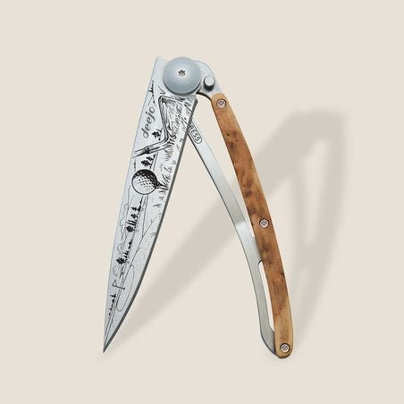 Deejo 37G Juniper Wood Golf Pocket Knife