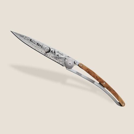 Deejo 37G Juniper Wood Golf Pocket Knife