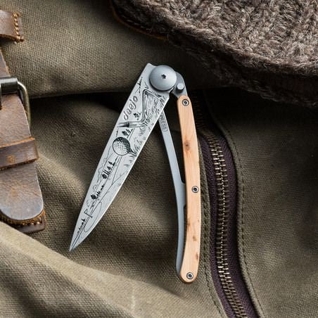 Deejo 37G Juniper Wood Golf Pocket Knife