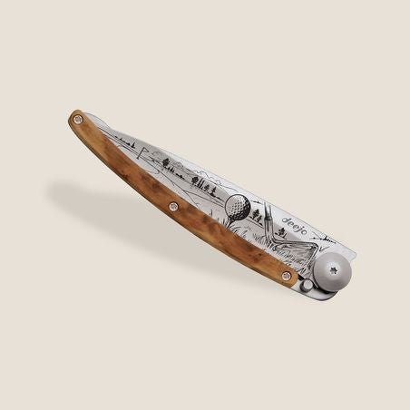Deejo 37G Juniper Wood Golf Pocket Knife