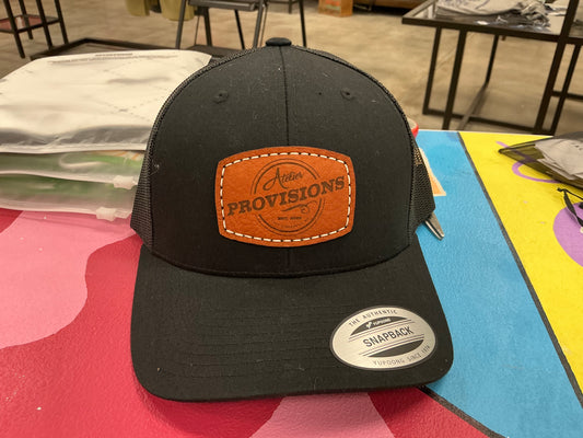 Provisions Leather Patch Hat