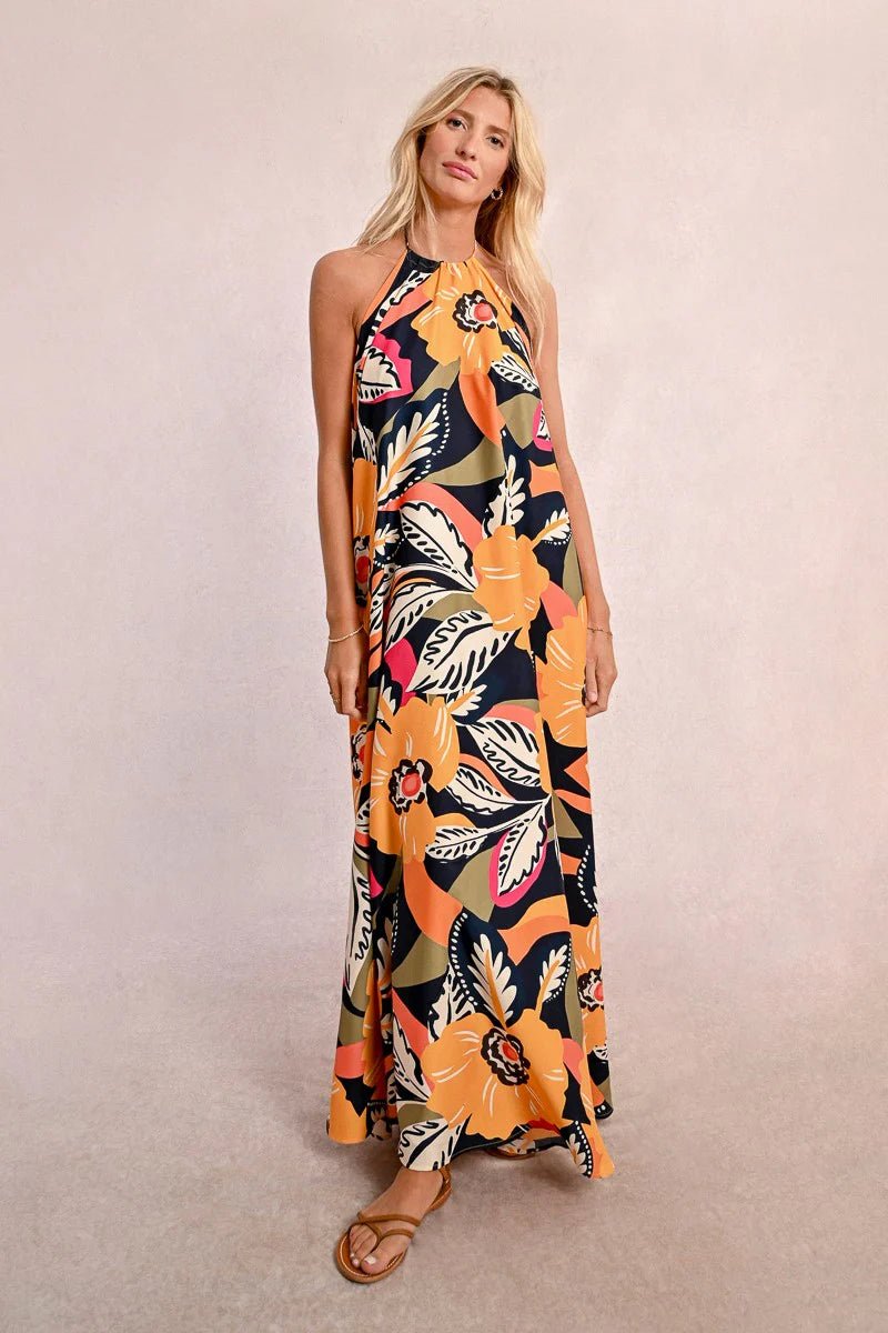 Molly Bracken Mango Halter Dress