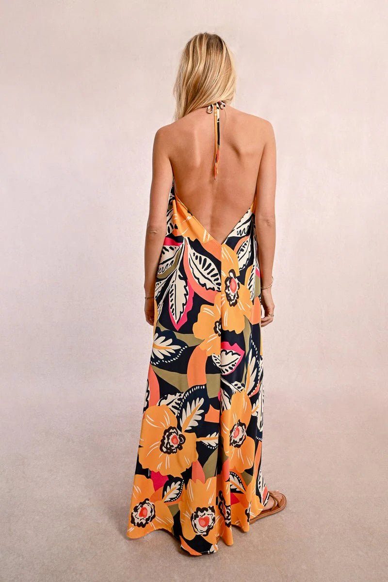 Molly Bracken Mango Halter Dress