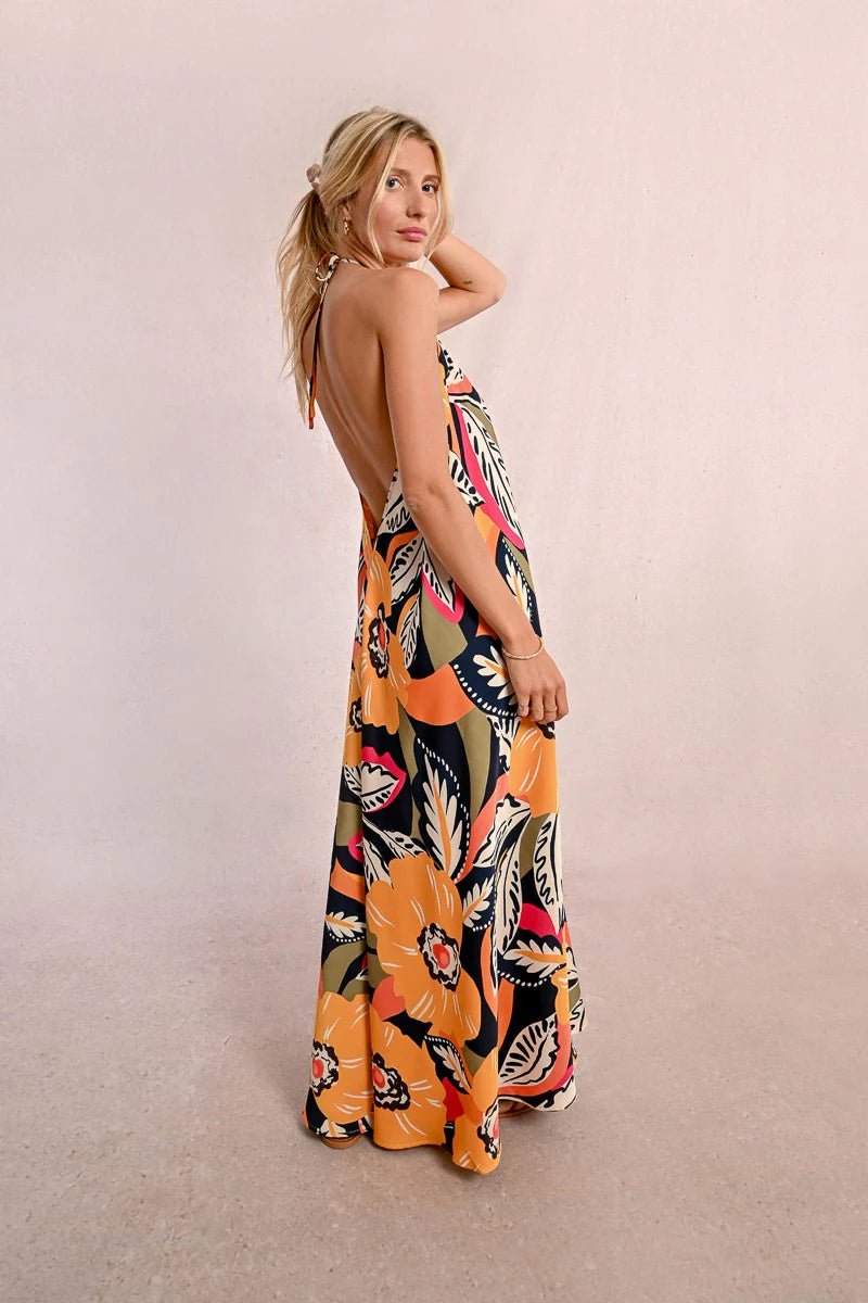 Molly Bracken Mango Halter Dress