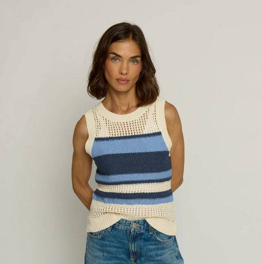 Central Park West Textured Tank Sweater