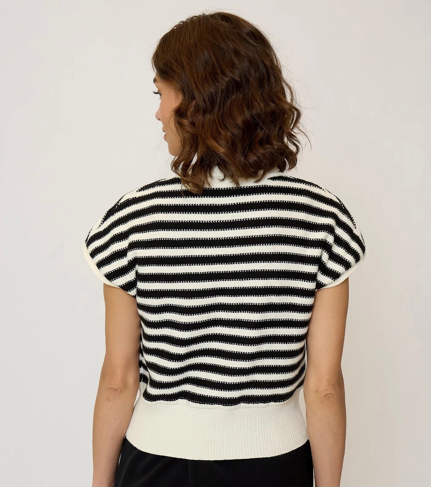 Central Park West Olive Striped Stitch Dolman Sweater