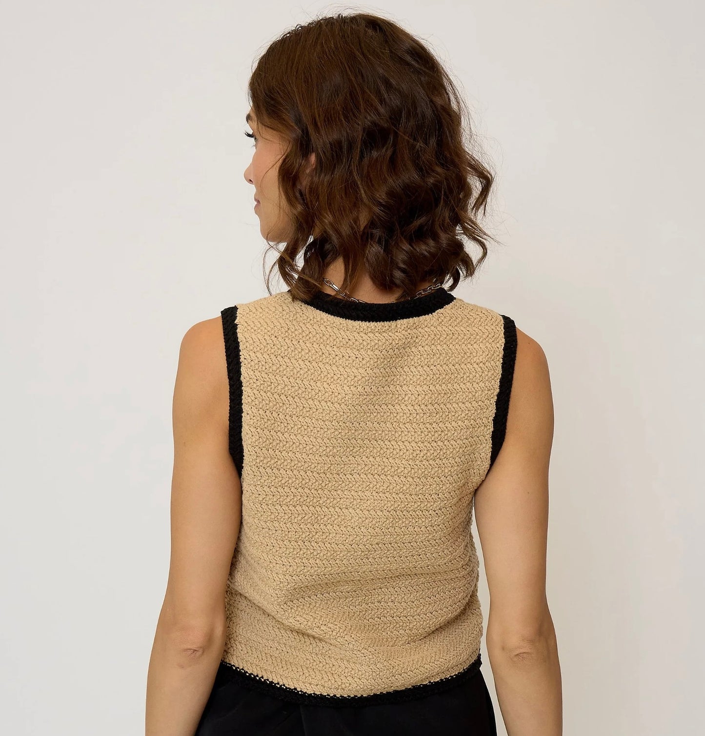 Central Park West Rose Scalloped Edge Tank