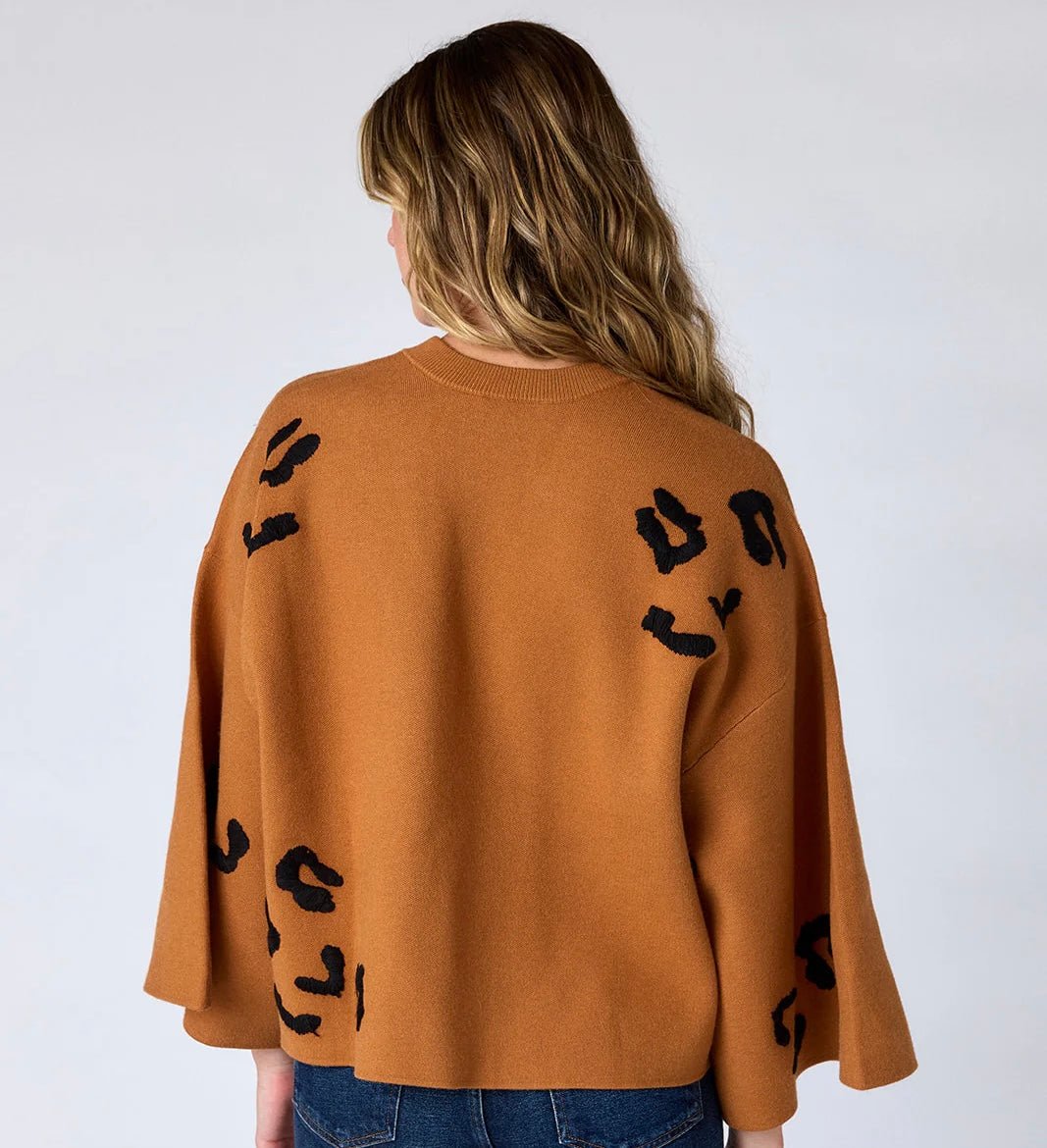 Crosby Esme Sweater Top Brown