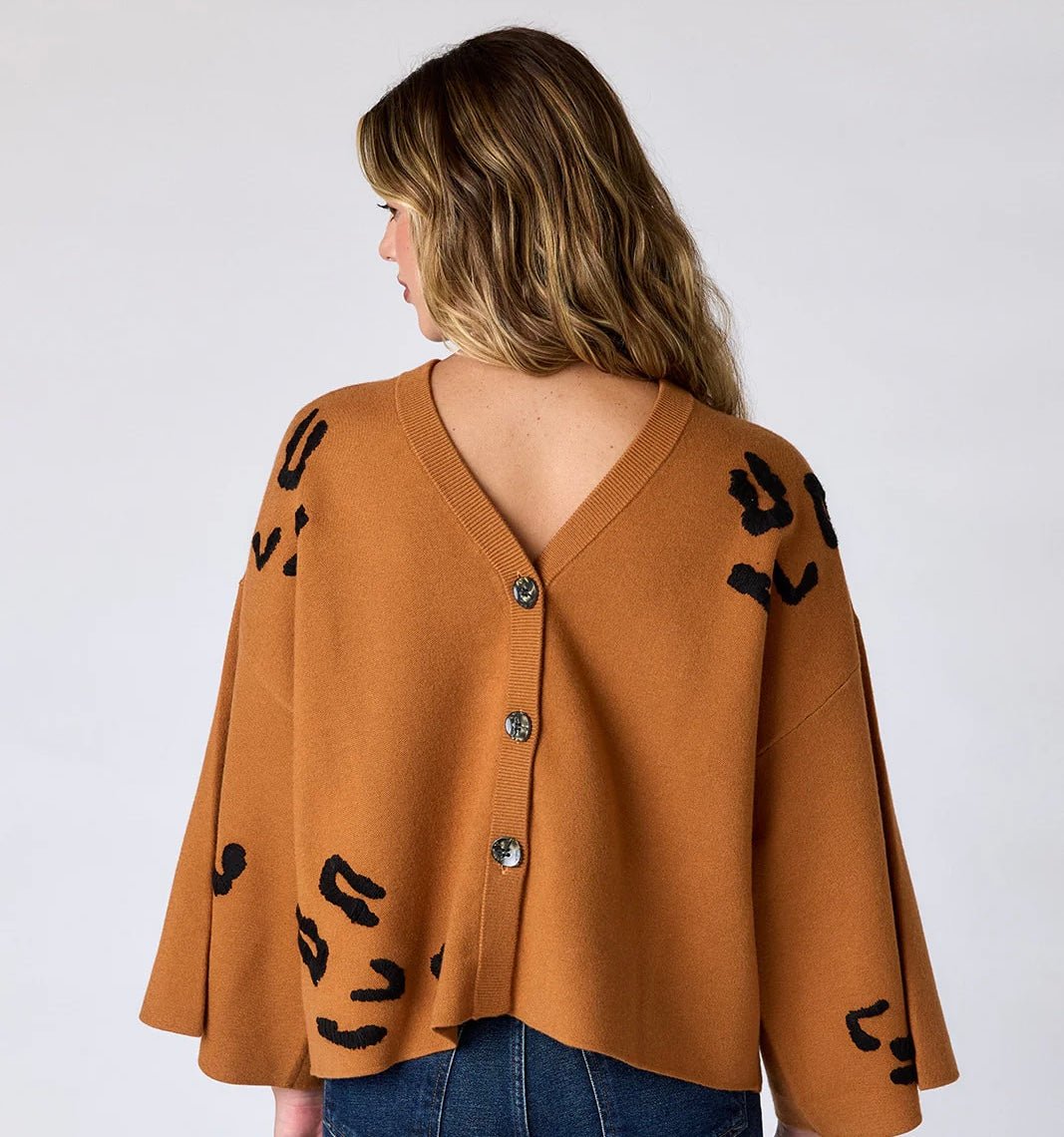 Crosby Esme Sweater Top Brown