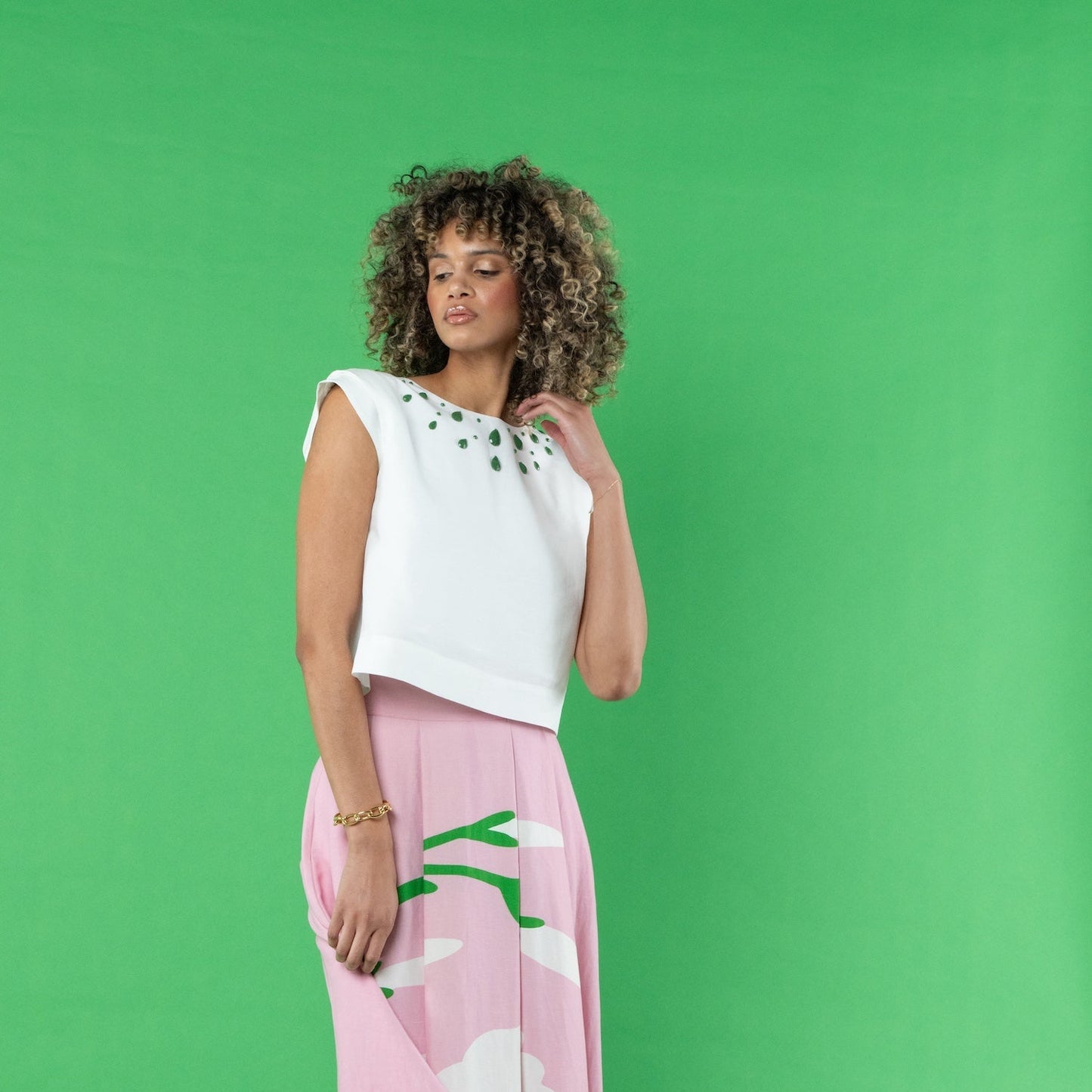 Emily McCarthy Hatti Tank Lucent White
