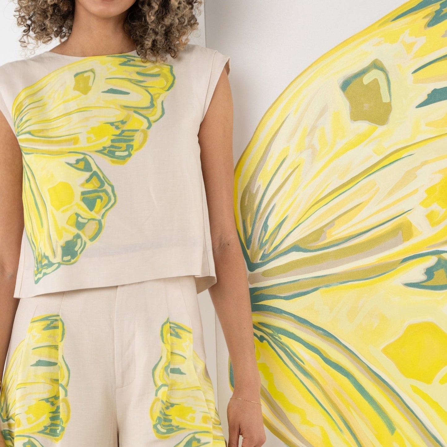 Emily McCarthy Hatti Butterfly Tank in Clouded Yellow