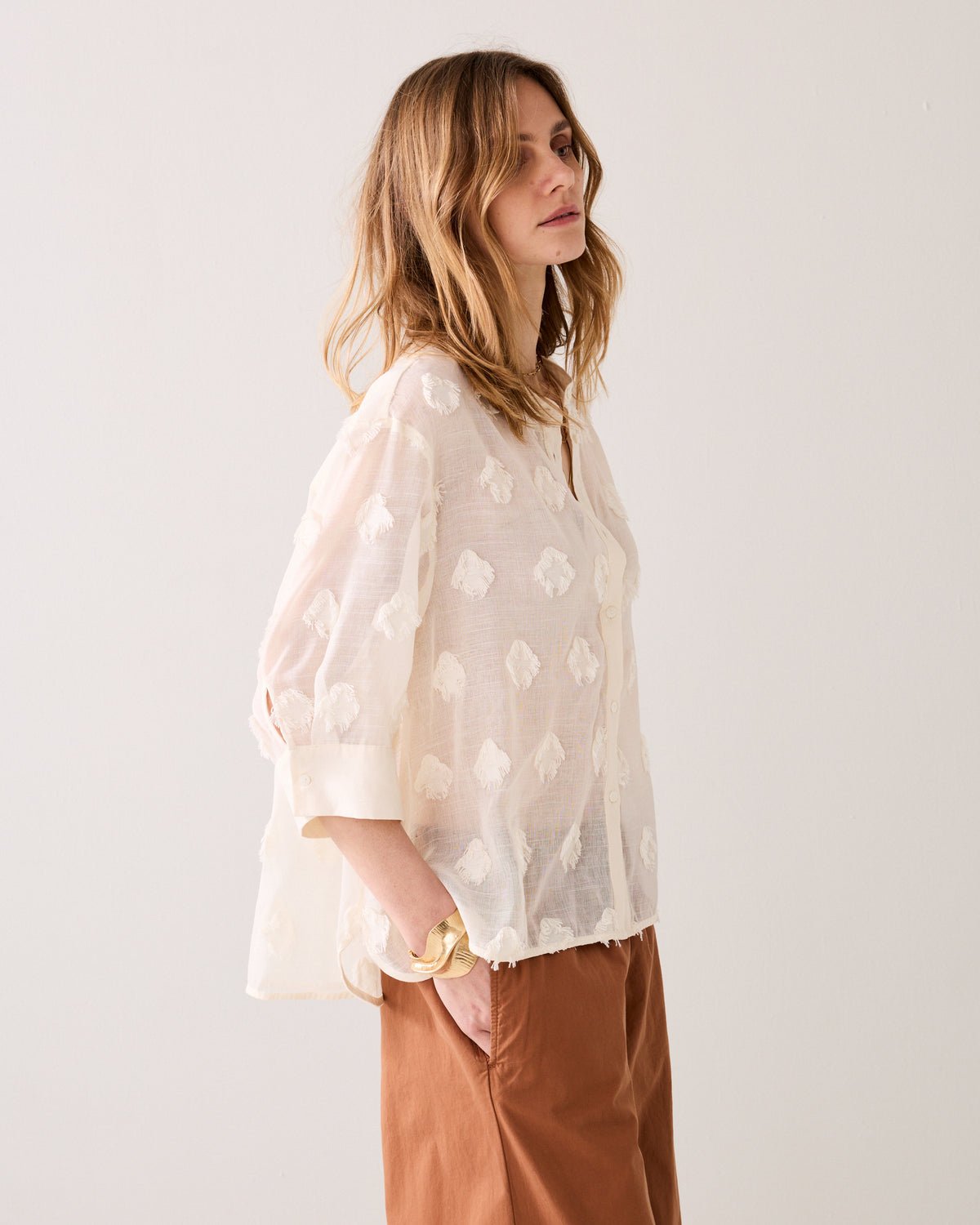 Summum A-Line Blouse with 3D Dots