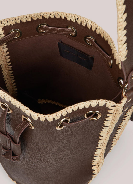Summum Bucket Bag w/Raffia