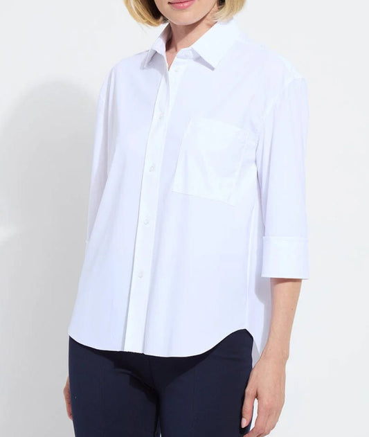 Lysse Sophie 3/4 Sleeve Cropped Shirt