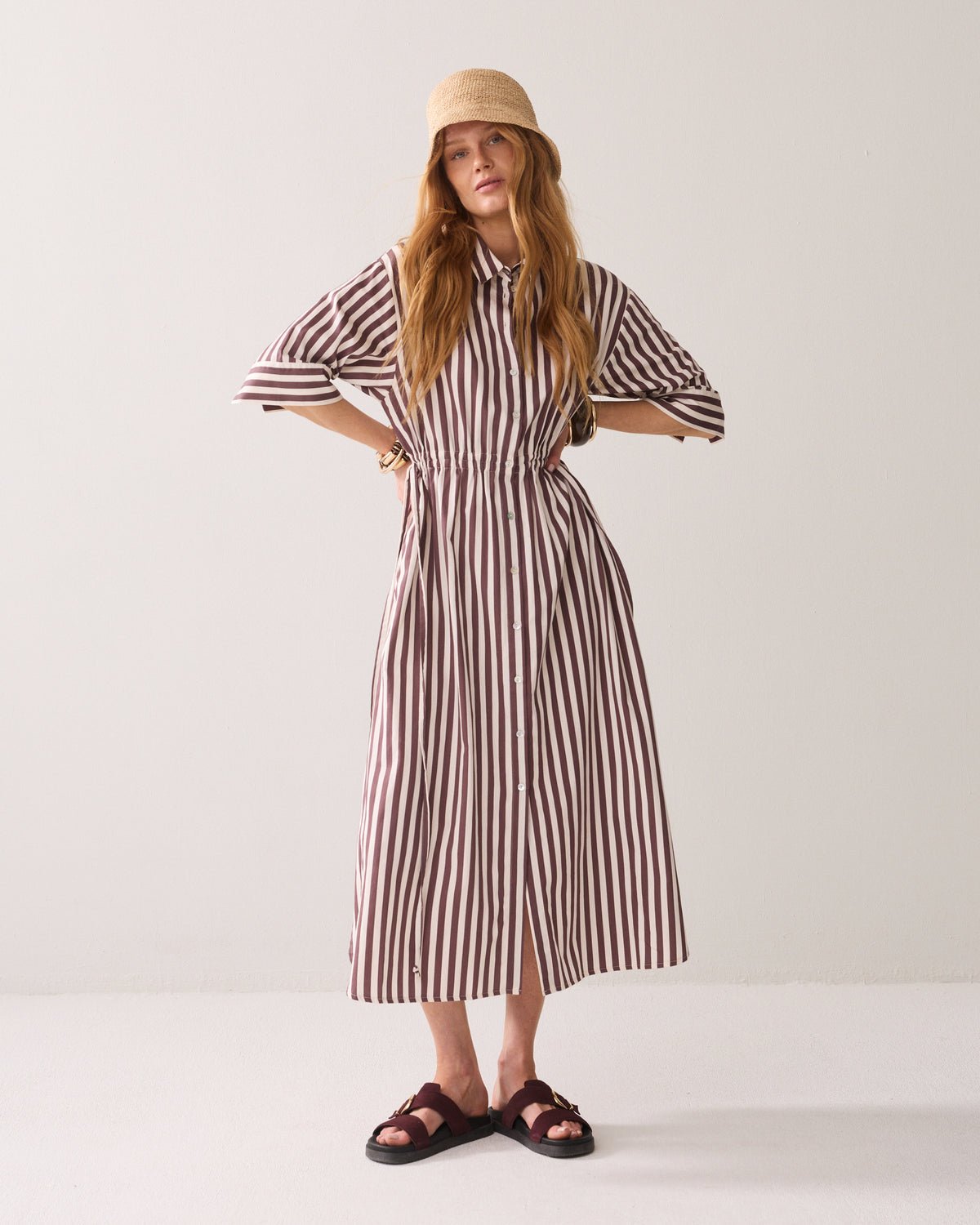 Summum Striped Shirt Dress