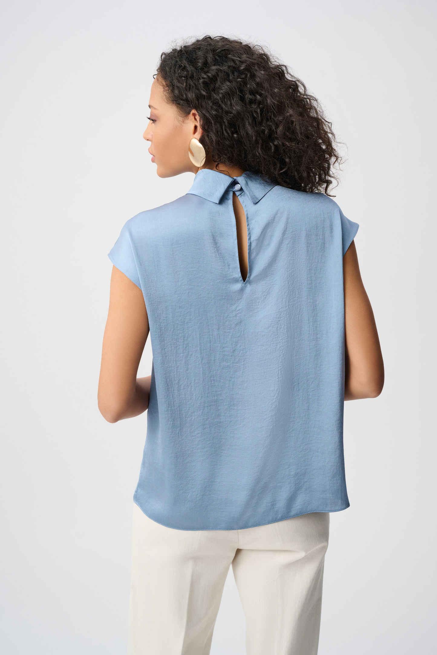 JR Recycled Satin Turtleneck Top 263022