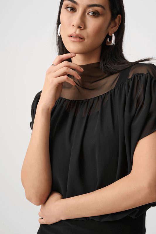 JR Chiffon and Silky Knit Blouson Top 263198 - AtelierBlouse WomenJoesph Ribkoff