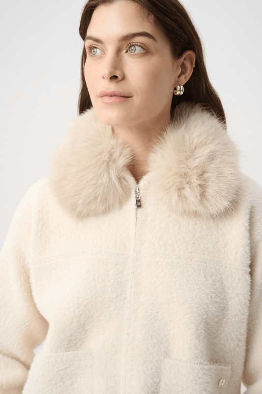 JR Detachable Faux Fur Collar Jacket 264920