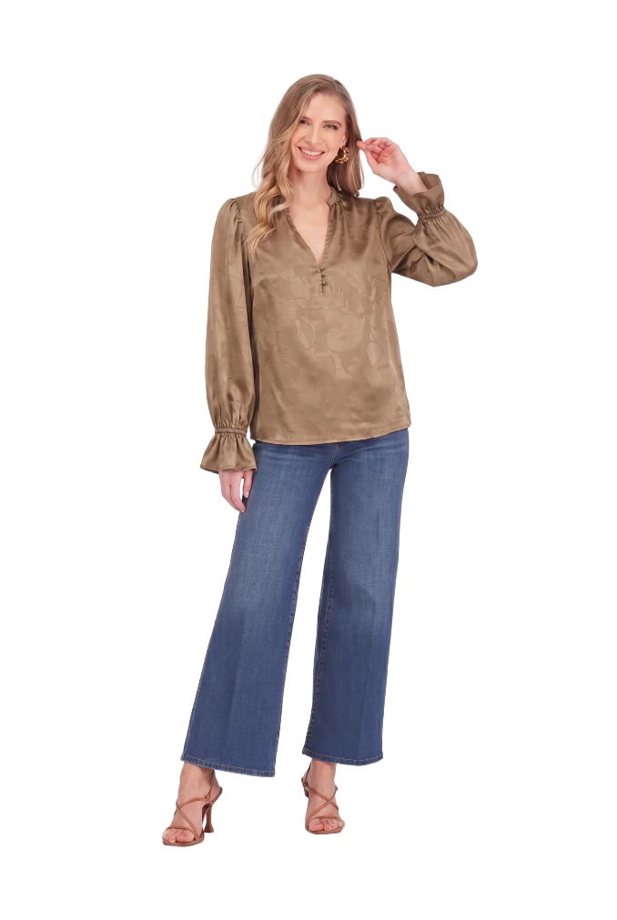 Joy Joy Split Neck Top