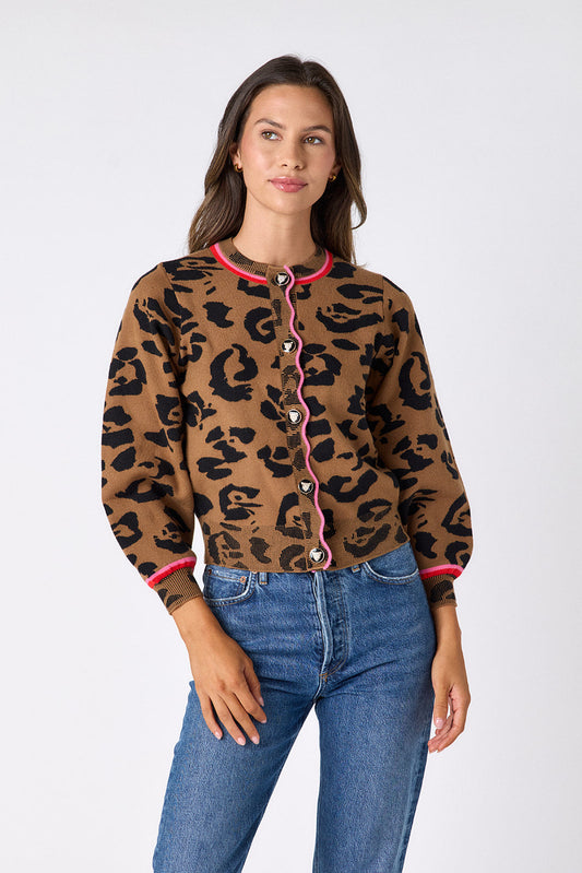 Crosby Colson Cardigan in Leopard