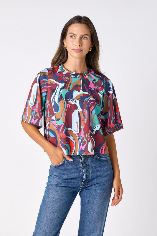 Crosby Bree Tee in Color Current