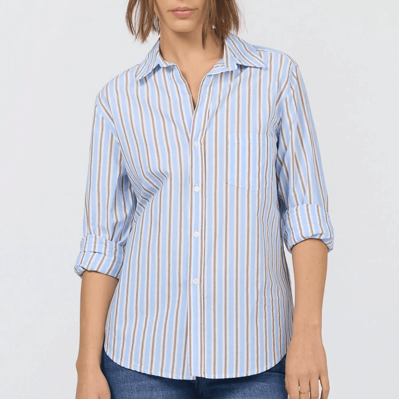 Dear John Galina Top in Campus Blue Stripe