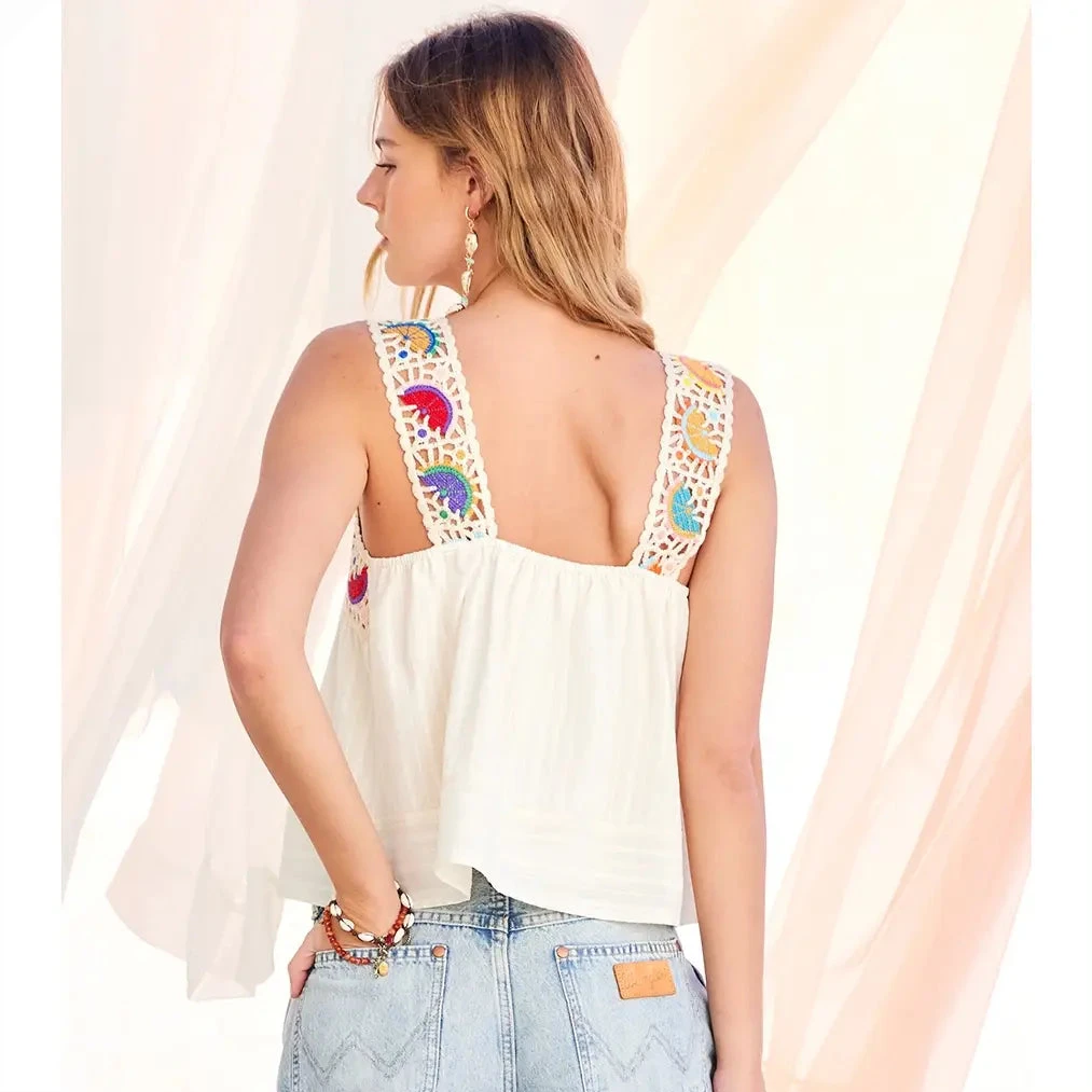 Rainbow Citrus Crochet Swing Top