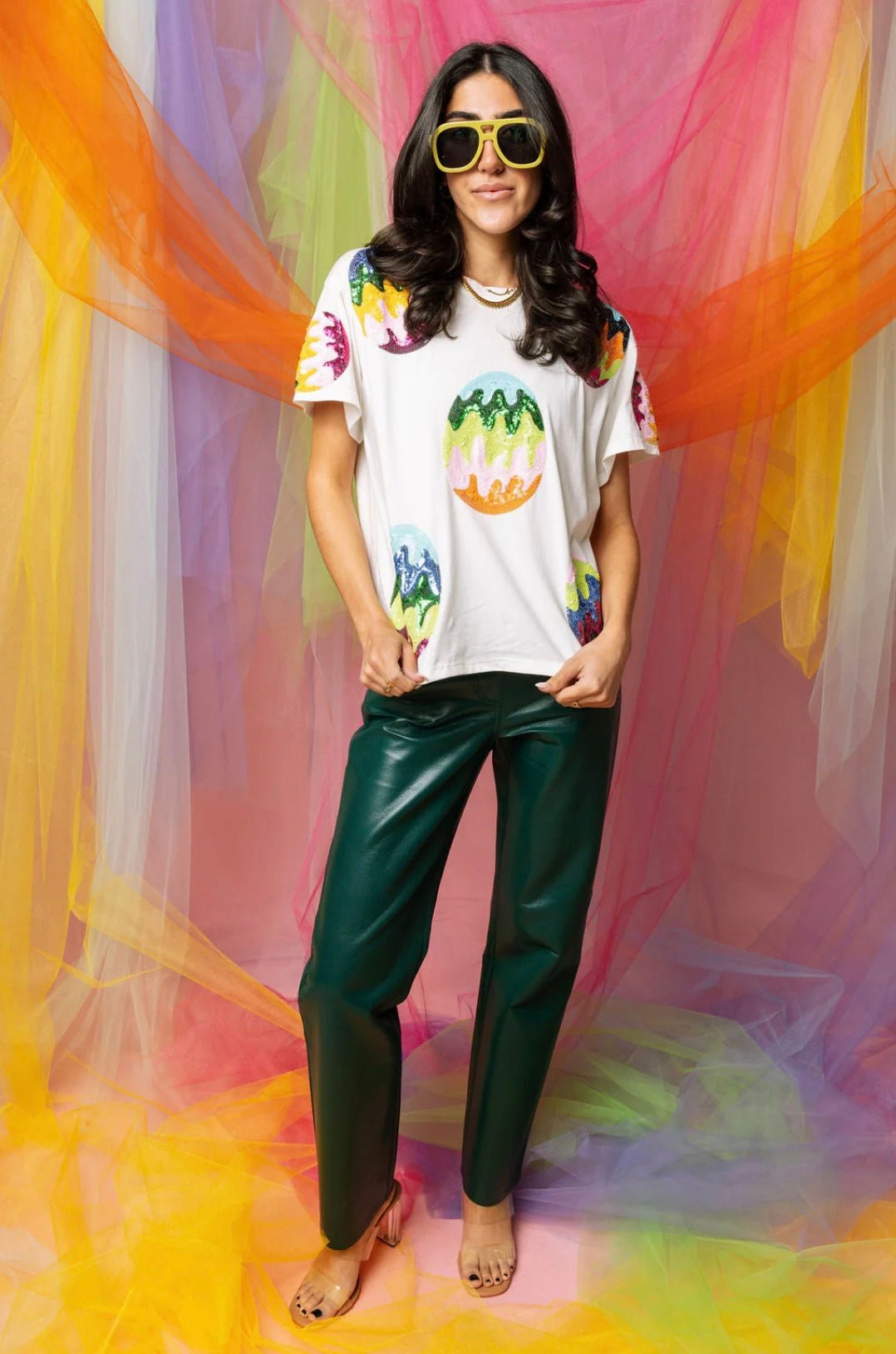 Queen of Sparkles Groovy Egg T-Shirt