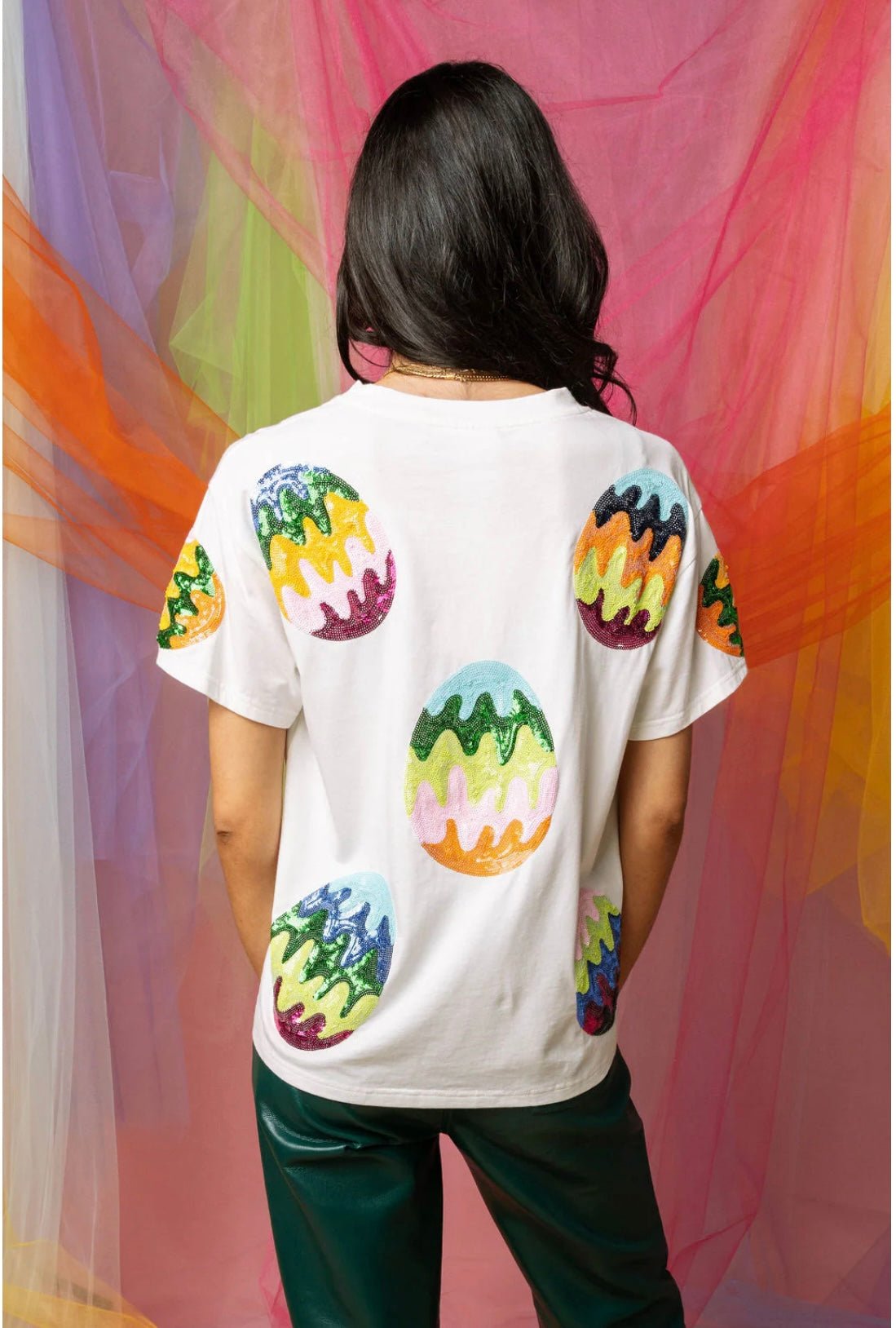 Queen of Sparkles Groovy Egg T-Shirt
