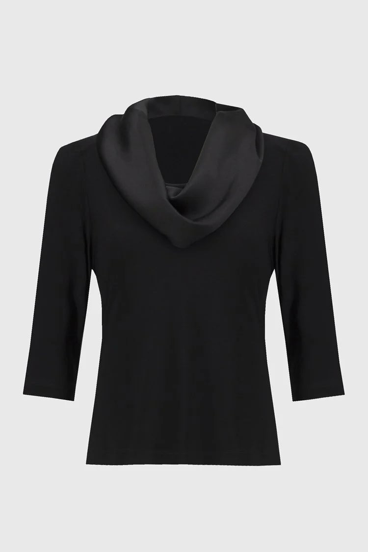 Joseph Ribkoff Silky Knit And Satin Top 244106