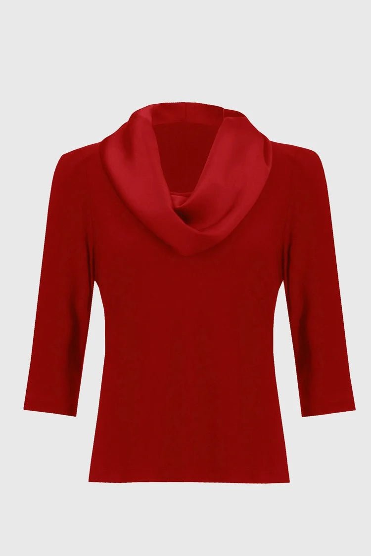 Joseph Ribkoff Silky Knit And Satin Top 244106