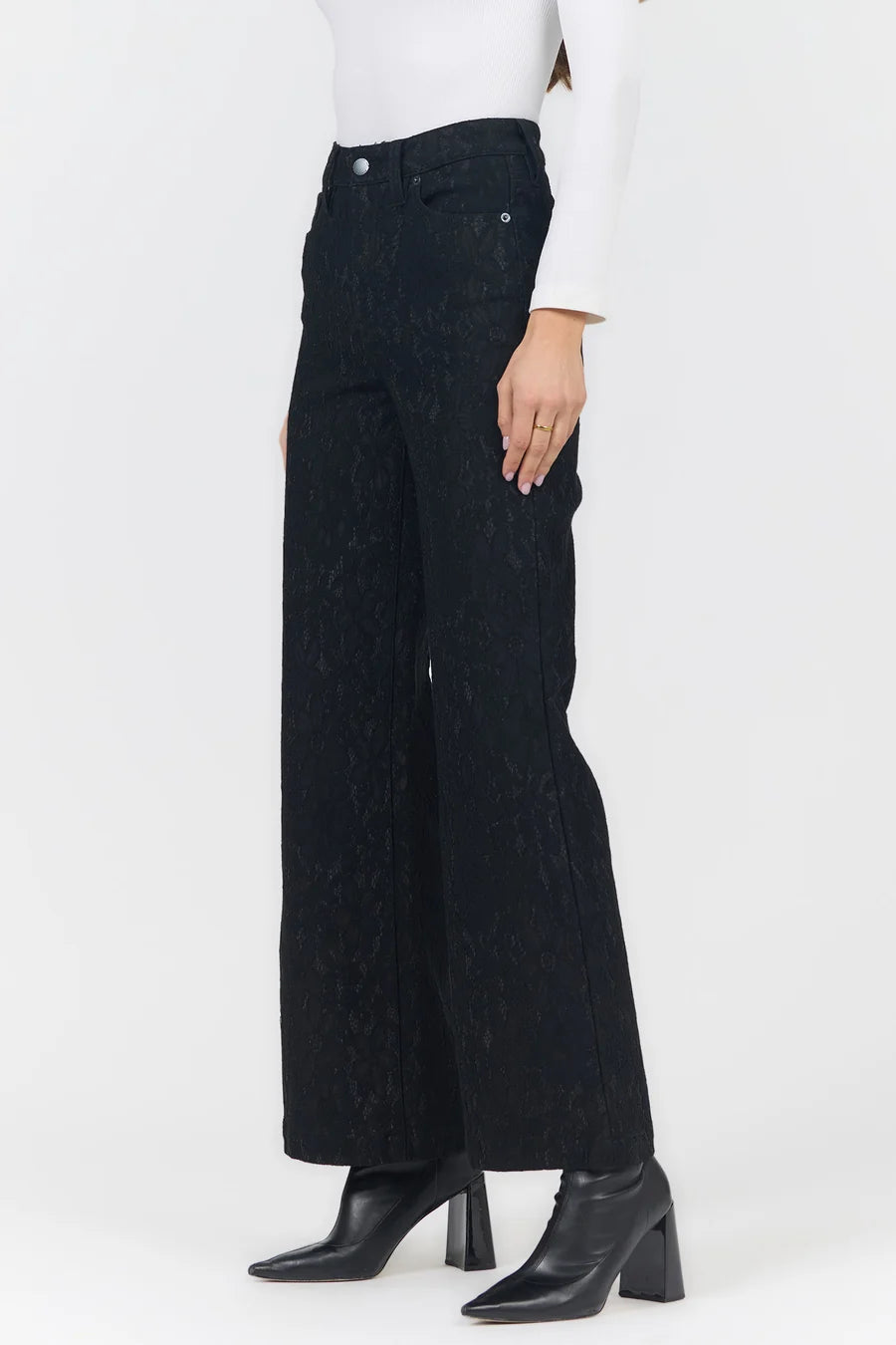 Dear John Black Lace Denim