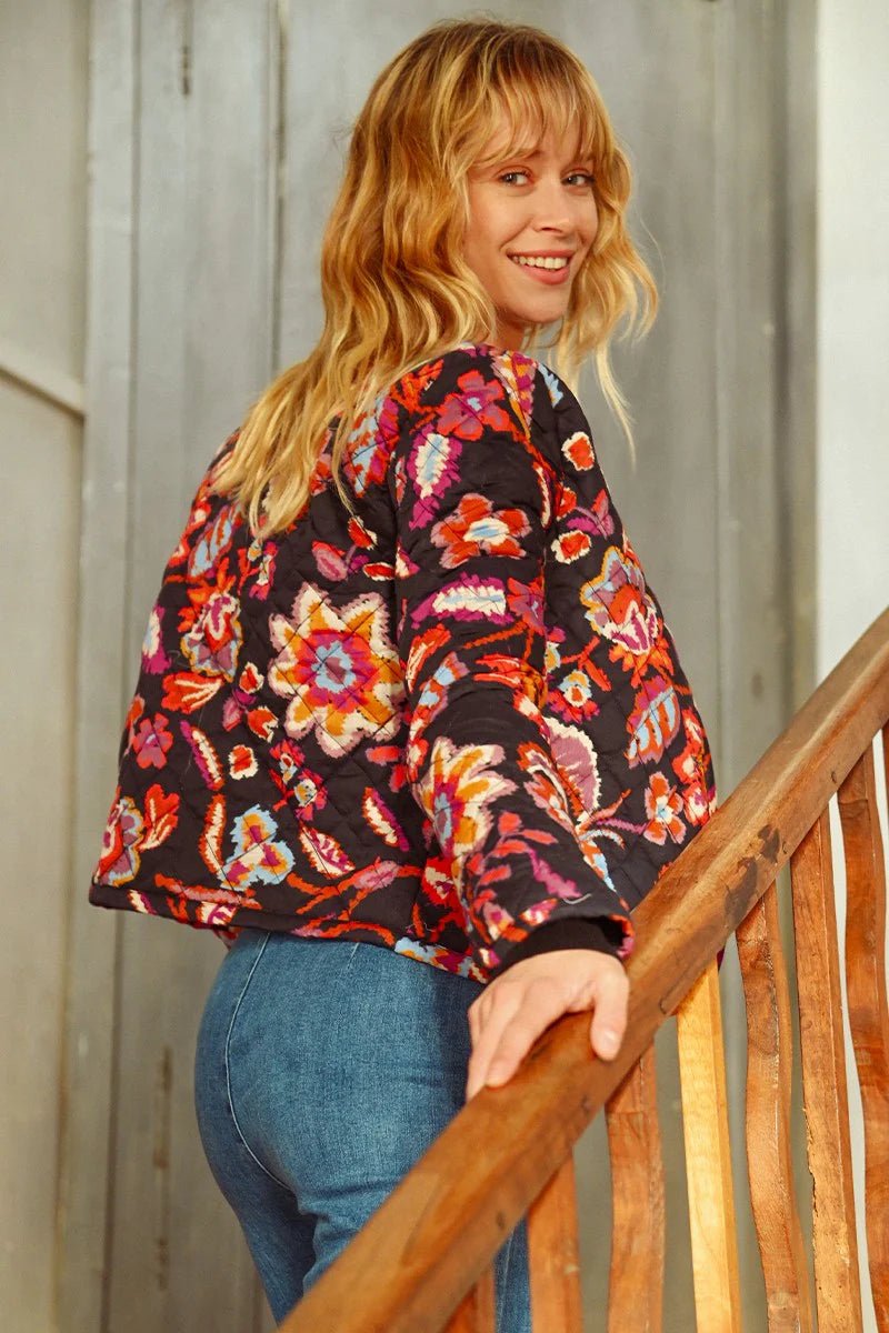 Molly Bracken Quilted Floral Jacket
