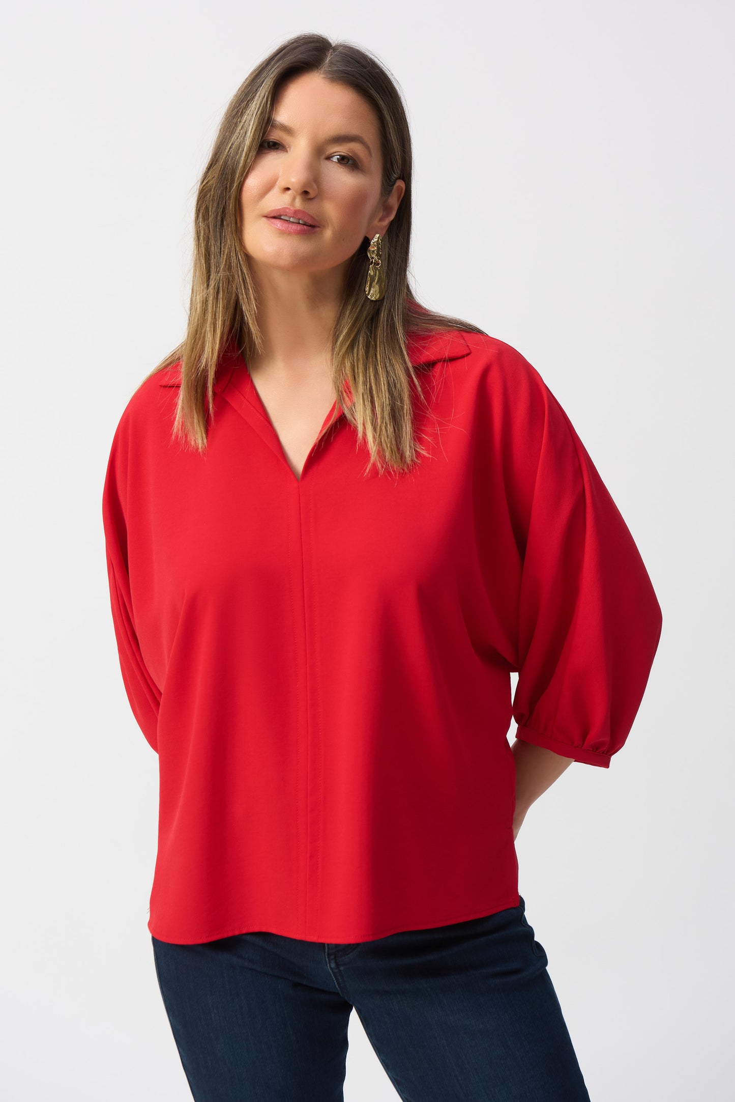 Joseph Ribkoff Boxy Collard Top 251116