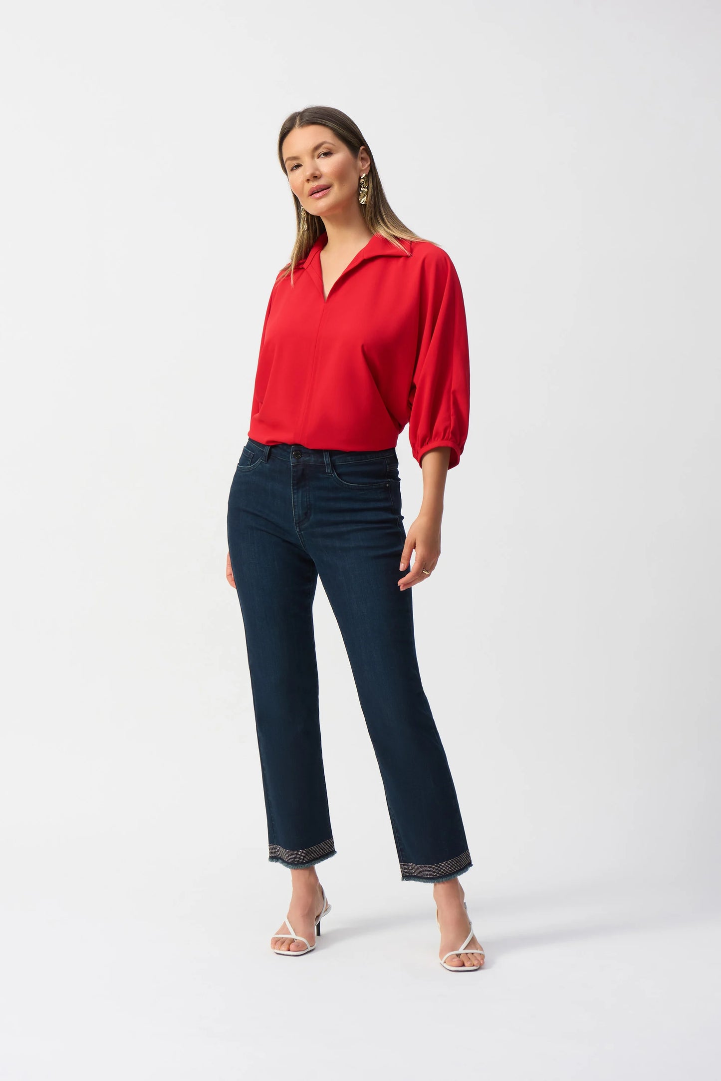 Joseph Ribkoff Boxy Collard Top 251116