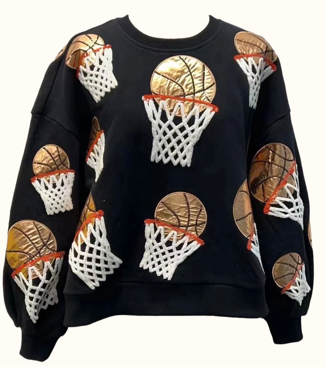 Queen of Sparkles Basketball Hoop Sweatshirt