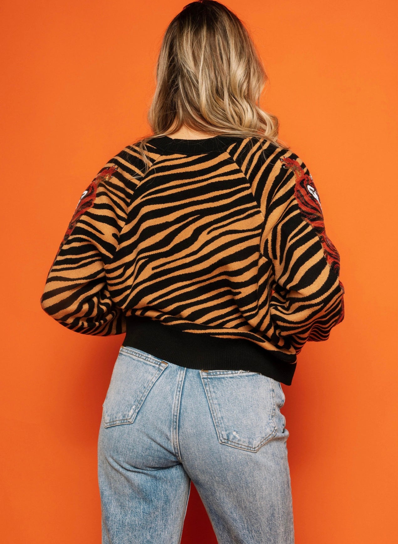 Queen of Sparkles Tiger Stripe Cardigan
