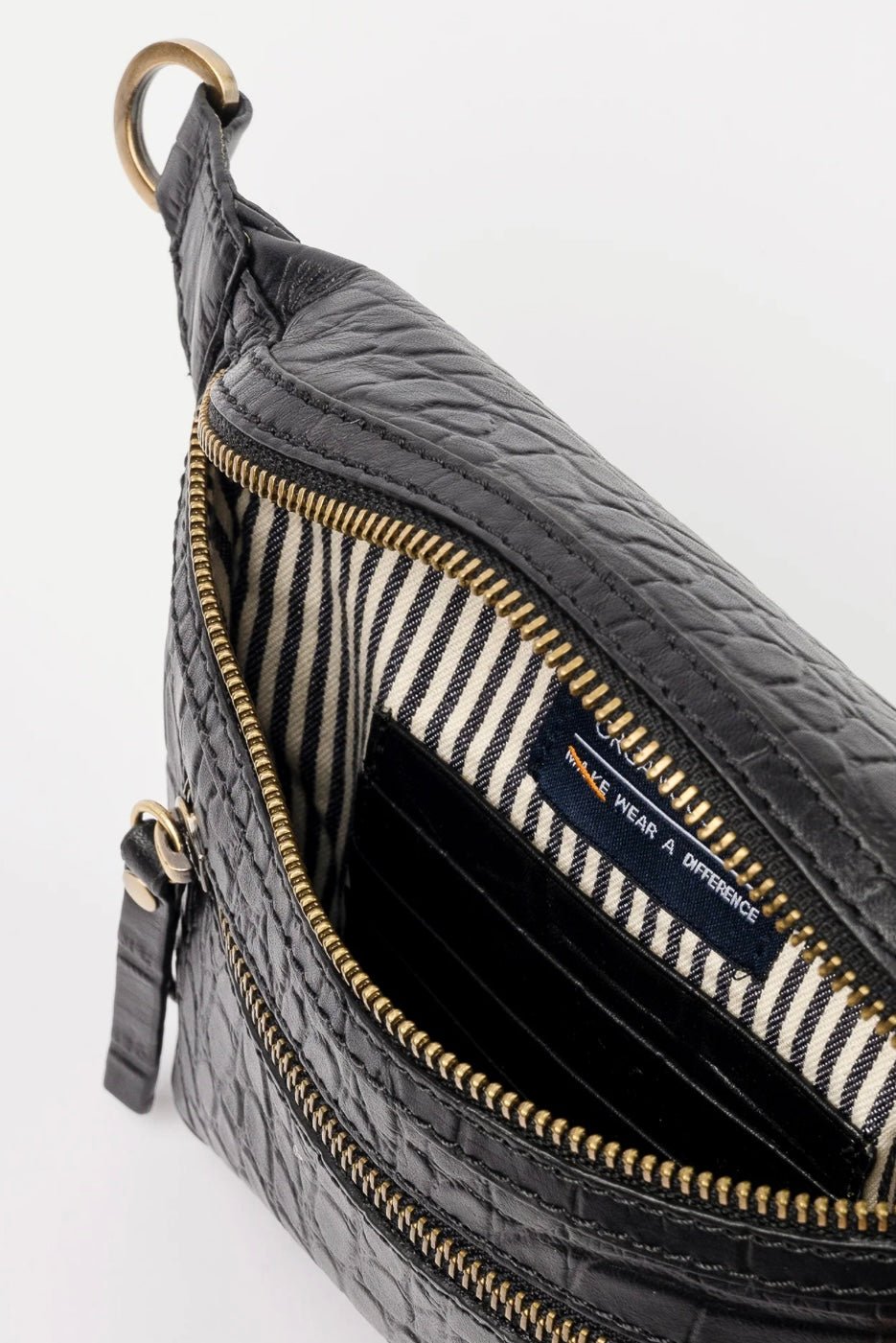 O My Bag Beck’s Bum Bag Croco Black