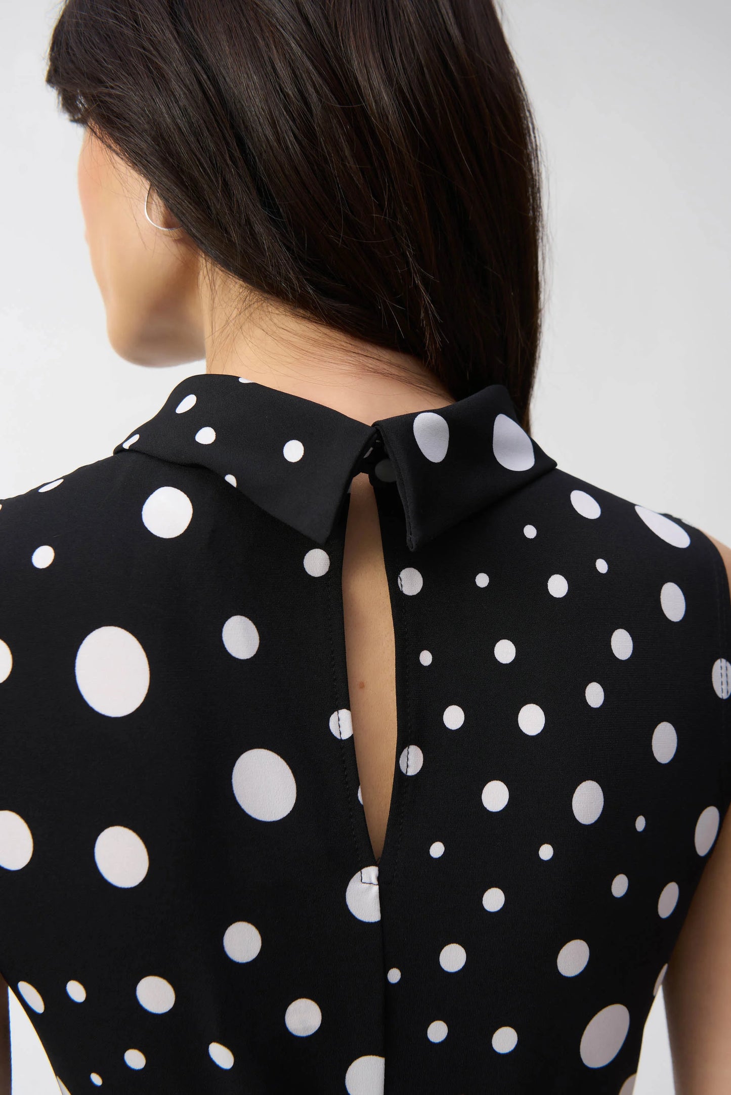 Joseph Ribkoff 251066 Black with White Polka Dots Dress